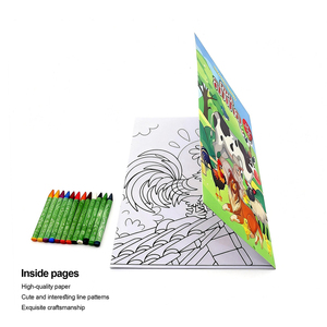Coffret d'art pour enfants sur le thème de <span class=keywords><strong>la</strong></span> <span class=keywords><strong>ferme</strong></span> : bloc de coloriage et crayons, 24 couleurs, crayons à motifs de traces d'<span class=keywords><strong>animaux</strong></span> avec livre de coloriage sur <span class=keywords><strong>la</strong></span> <span class=keywords><strong>ferme</strong></span> - Product Image 4