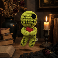 Ensemble de poupées Vaudou au crochet, décorations en peluche pour Halloween et remise de diplôme, style fait main, décorations de fête effrayantes, ornement de chambre gothique, festival