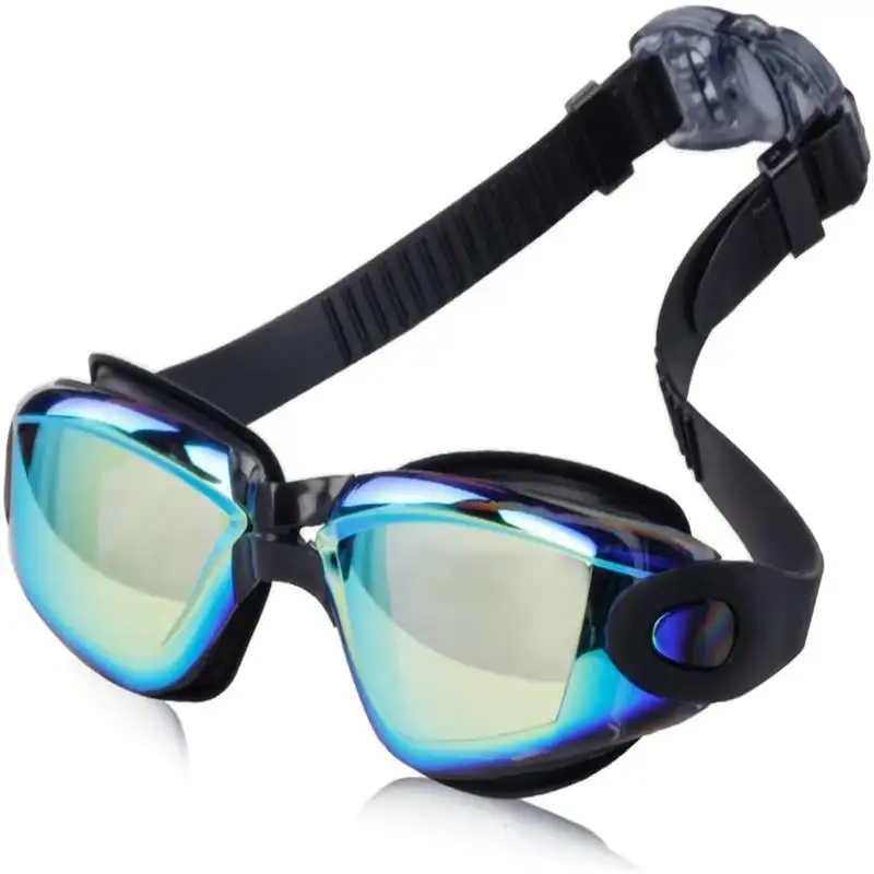 Anti Fog Indoor Outdoor Galvanik Schwimm brille mit UV-Schutz Gespiegelte Klare Gläser für Erwachsene Schutzbrillen