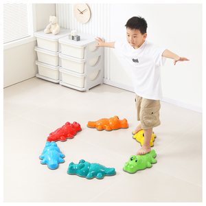 Crocodile Stepping Stones Jeu de coordination de parcours d'obstacles pour les enfants et la famille-Jouets d'équipement de jeu sensoriel intérieur ou extérieur - Product Image 1