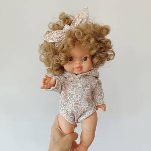 <span class=keywords><strong>Miniland</strong></span> Dolls Print Ribbed Hoodie Romper Vêtements mignons pour bébé poupée - Product Image 2