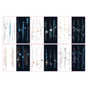 Nuevas pegatinas de tatuaje de pulsera que brillan en la oscuridad para parejas, pegatinas de tatuaje de pulsera que brillan en la oscuridad de color azul. - Product Image 3