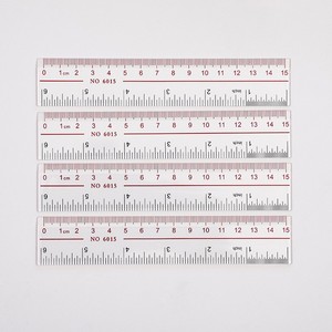 Righello dritto trasparente in plastica da 15 cm, doppia scala centimetrica e in <span class=keywords><strong>pollici</strong></span>, trasparente, per scuola e ufficio, con logo personalizzabile. - Product Image 6