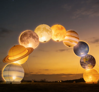 Ballon gonflable lumineux LED en forme de planète pour la décoration d'événements et de fêtes - Vente flash