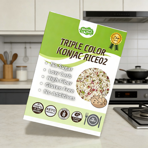 Riz Shirataki Instantané Coloré, Riche en Nutriments, Faible en Calories, Sans Gluten, Prêt à Consommer – Meilleure Vente - Product Image 3