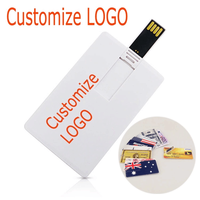 Flashdisk Promosi Kartu Kredit Populer 32mb 1gb 2gb 4gb 8gb 16gb 32gb 64gb 128gb Cetak Digital LOGO Kartu Memori USB