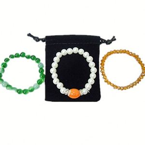 Pochettes d'emballage personnalisées en velours avec cordon de serrage, pliables, octogonales, élégantes, pour le rangement de bijoux, avec logo personnalisé, en suède pour bracelets - Product Image 3