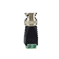 Vis Power Pin Dc Jack Rg59 f Mâle à Bnc Femelle Étanche Dc Plug Cctv Bnc Connecteur pour Cctv