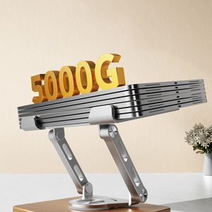 木製ベース付きアルミ合金冷却タブレットパッドスタンドホールド - Product Image 3