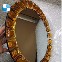 SXGP-025 بالجملة كريستال الماس الزفاف الزجاج مرآة ألواح الشاحن