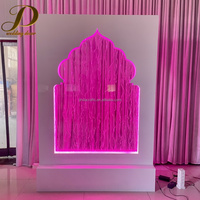 Arche lumineuse islamique JINDA à LED, toile de fond en forme de mosquée RGB, toile de fond de mariage pour la fête de l'Eid Mubarak, décoration d'événements du Ramadan