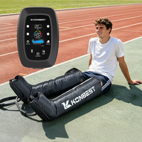 Bottes de pressothérapie KONBEST, système de massage des jambes par compression d'air, pompe sportive rechargeable portable, 6 chambres, écran tactile LCD