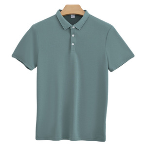 Vente en gros de polo de golf tricoté à séchage rapide respirant brodé avec logo 100% polyester de couleur unie - Product Image 3