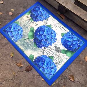 Tapis en feutre imprimé non tissé, tapis en caoutchouc granulaire recyclé à partir de miettes de pneus, tapis de porte - Product Image 1