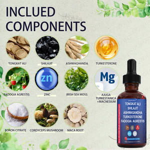 Мужские травяные добавки: капли Тонгкат Али, Шиладжит, Ашваганда, Туркестерон, Фагогия Агрестис, 60 мл - Product Image 4