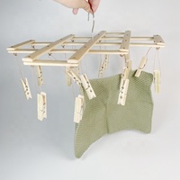 Robuste pour l'extérieur avec des pinces à linge en bois de bambou pour l'artisanat et suspendre les vêtements sur la corde à linge