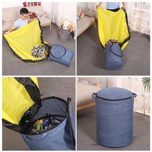 กล่องเก็บของเล่นเด็กแบบถอดประกอบได้ขนาดใหญ่ สำหรับเก็บของในห้องนอน ผ้าอ๊อกซ์ฟอร์ด เหมาะสำหรับเก็บตัวต่อเลโก้ ตุ๊กตา และของเล่นอื่นๆ - Product Image 4