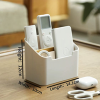 Support de télécommande minimaliste en plastique, organiseur de bureau, séparateur en bois, boîte de rangement de chevet pour téléphone et lunettes