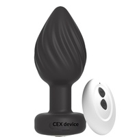 Unisex Flirt-Masturbator Erwachsenenspielzeug Kabelloser Ferngesteuerter Vibrierender Silikon-Analplug mit 10 Vibrationsmodi