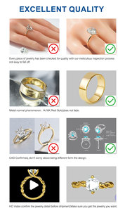 แหวนแต่งงานและงานเลี้ยงสั่งทำพิเศษ Goldleaf เงินแท้ S925 ประดับเพชรโมอิสซาไนต์ทรงกลมเจียระไนแบบบริลเลียนท์ 0.5-1.5 กะรัต D VVS - Product Image 6