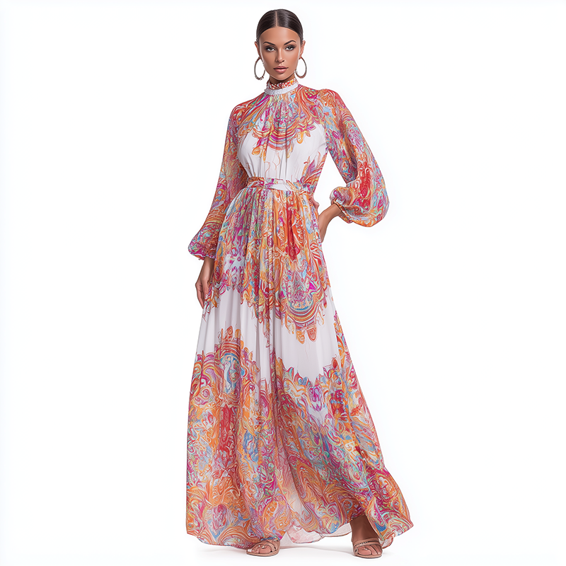 slim fit dress slacks 70s Floral Maxi Dress  La Vida Bohemia