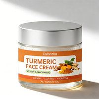 Ensemble de soins de la peau au curcuma Calantha, crème pour le visage anti-acné, éclaircissante des taches brunes, lotion pour le corps pour un usage quotidien, certifié GMP, 50g