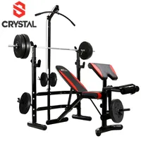 SJ-780 Multi Gym Apparatuur Krachttraining Verstelbare Gewichtheffen Gewicht Bench Met Lat Bar Power Rack