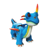 Joy2fun Offre Spéciale : Dinosaures Électriques Animatroniques à Chevaucher pour Enfants, Attractions Intérieures Montables pour Divertissement à Domicile, Fonctionnant à Monnayeur