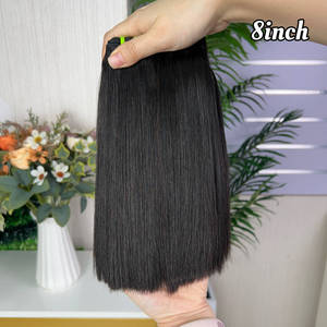Lot de 12 mèches de cheveux humains 100 % naturels, lisses et raides, super double drawn, 100 g par paquet, vente en gros - Product Image 1