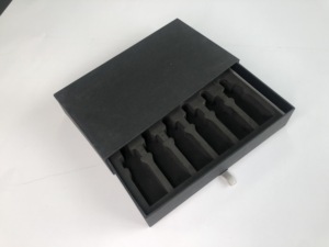 Matte <b>Black</b> Drawer Sliding Cardboard <b>Box</b> Luxury gift <b>box</b> with EVA insert - Product Image 2