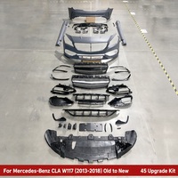Kit de Conversión de Parachoques Delantero y Trasero Estilo 45 con Rejilla y Difusor para Mercedes-Benz Clase C W117 2011-2018