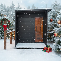 Sauna traditionnel moderne le plus vendu, sauna sec en cèdre et hemlock noir pour 4 à 6 personnes, idéal pour jardin et villa
