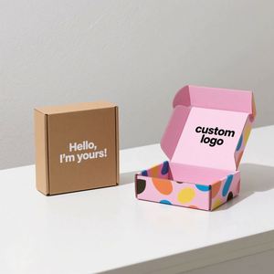 Big Mail Biodegradable Kraft Mailer Envío Cartones de correo Embalaje Caja de cartón Impreso personalizado con tira autoadhesiva - Product Image 1