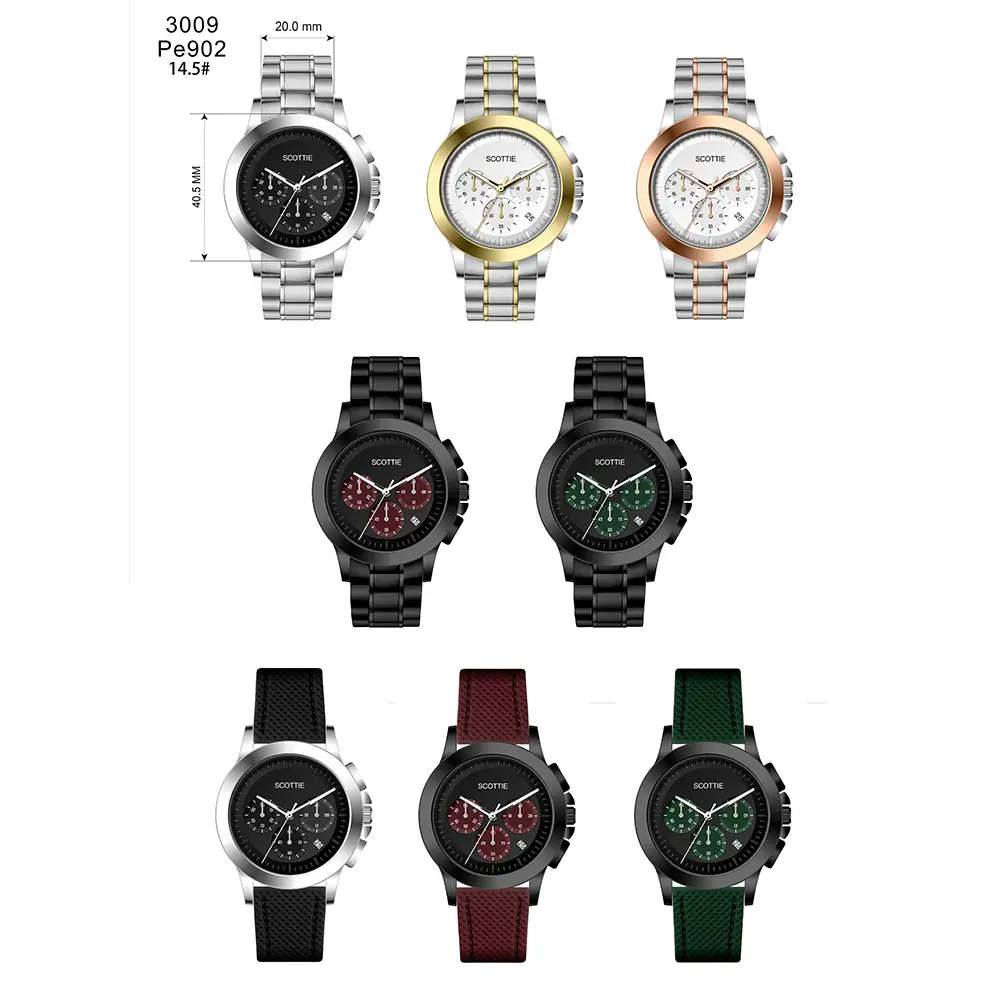 Scottie Men Fashion Wristwatch Business Waterproof Wrist Clock man quartz watch stainless steel hand branded watches for man
