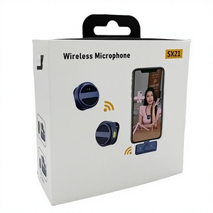 ไมโครโฟนไร้สายแบบคอนเดนเซอร์ SX21 Type-C รอบทิศทาง ตัดเสียงรบกวน แบตเตอรี่ใช้งานได้ยาวนาน ติดตั้งด้วยแม่เหล็ก วัสดุพลาสติก - Product Image 2