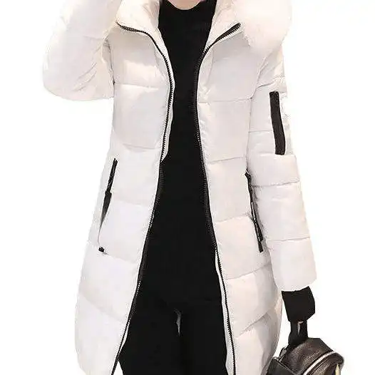 2023 Winter Puffer Jacket Ladies Warm Hooded Cotton-padded Clothes Women Slim Long Down Winter Jackets Women Coats