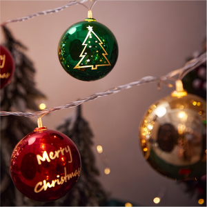 Guirnalda de Luces LED con Forma de Estrella, Decoración Navideña y de Jardín, Guirnalda de Luces con Bolas de Material Plástico - Product Image 1