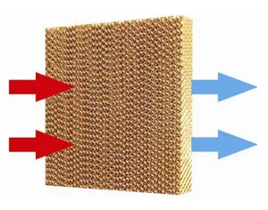 Almofada De Resfriamento Evaporativo Parede para Estufa Exaustor Agricultura Green House Cooling System