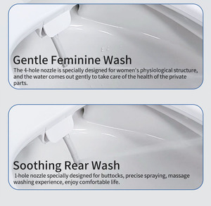Elevated O-Type <strong>Toilet</strong> <strong>Seat</strong> with Bidet, Slow Close Ergonomic UF <strong>Resin</strong> Raised <strong>Seat</strong> for Seniors - Product Image 4