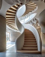 Escalier en colimaçon en bois massif pour intérieur, norme australienne, avec marches lumineuses LED, ANEWSON, garantie 5 ans, respectueux de l'environnement