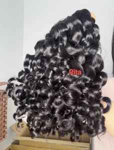 Extensions de cheveux naturels bruts de qualité supérieure, alignés sur les cuticules, du Cambodge, de 10 à 40 pouces, 100 % cheveux humains, bouclés style Caraïbes - Product Image 5