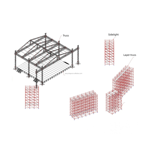 Layher Allround Andaimes Layher Evento Linha <span class=keywords><strong>Array</strong></span> Speaker Truss Alumínio Truss Display System Luzes Evento Truss para venda - Product Image 4