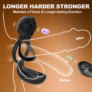 Miglior Silicone ritardo eiaculazione vibranti anello del cazzo rosa clitorideo stimolatore pene anello vibratore coppie adulti giocattoli del sesso per gli uomini - Product Image 2