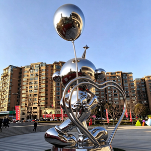 Customized Large Stainless Steel <b>Outdoor</b> Metal Sculpture, <b>Mirror</b>-finished Animal <b>Garden</b> Landscape Art Pieces by Manufacturers - Product Image 3