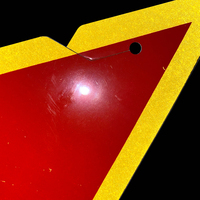 Dingfei personnalisé rouge jaune haute visibilité symboles d'alerte en PVC réfléchissants Mines avertissement panneau de danger