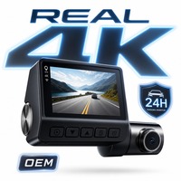 4K Araç Gösterge Paneli Kamerası Çift Lensli Araç DVR'ı WiFi GPS 1.5F Süper Kapasitörlü 24 Saat Park Monitörü Tip C Döngü Kayıt