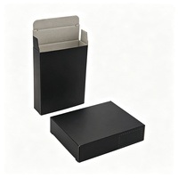 Boîte en carton ondulé noir avec logo personnalisé, fond à double pliage, emballage en carton pour produits de vente au détail et cadeaux