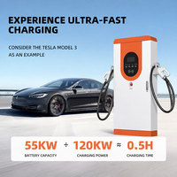 Nouvelle station de recharge rapide pour véhicules électriques DC 60 kW 120 kW 160 kW CCS1 CCS2 CHAdeMO GBT, station de recharge commerciale 380 V
