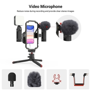 Kit de Trípode Universal SmallRig para Vlog con Teléfono, para <span class=keywords><strong>iPhone</strong></span> 13 <span class=keywords><strong>12</strong></span>, con Carcasa, 2 Asas, Control Remoto, Micrófono y Luz LED - Product Image 2