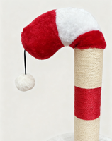 Arbre à chat interactif en sisal durable en forme de patte de chat et de canne à sucre pour chatons et chats adultes – Divertissement de Noël
